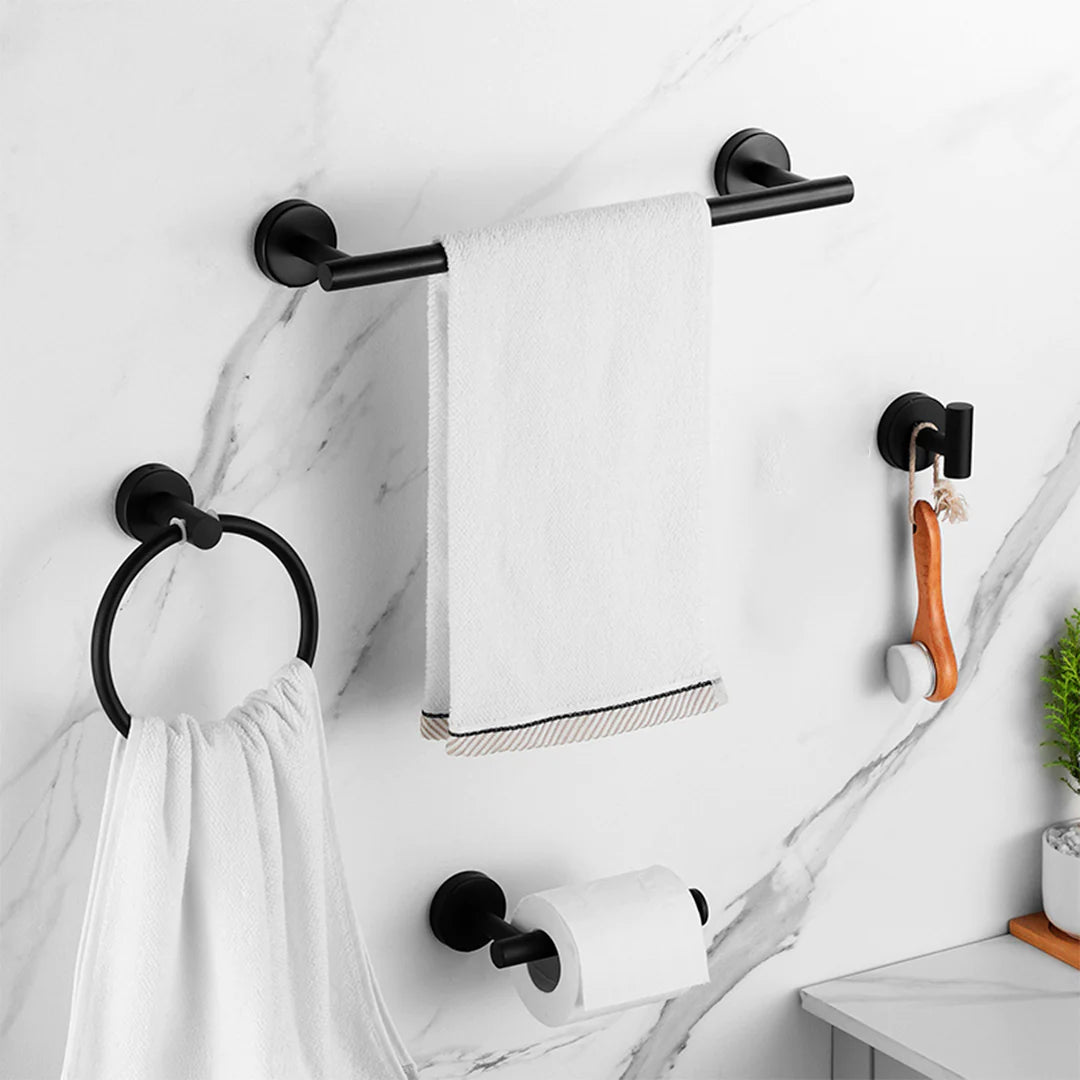 Kit Accesorios de Baño Acero Inoxidable acabado Negro Mate Valmex B57.030NEGRO