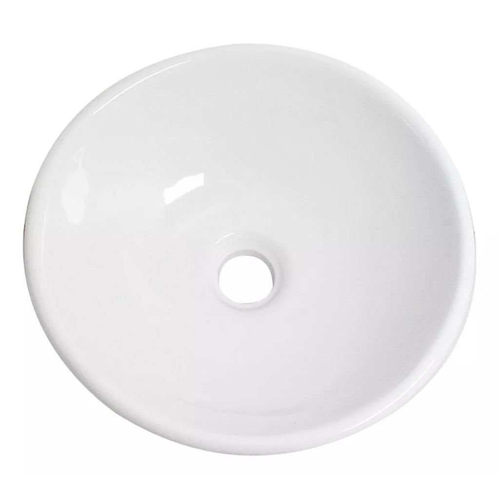 Lavabo Cerámico de Sobre Cubierta sin Rebosadero diámetro 32x15 cm