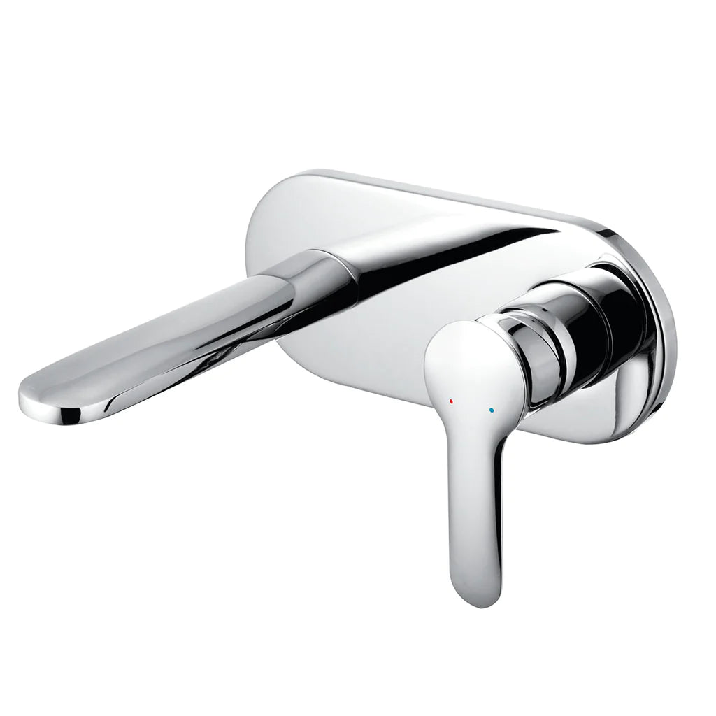 Monomando a Muro para Lavabo fabricado en Latón acabado Cromo. Incluye cuerpo empotrado
