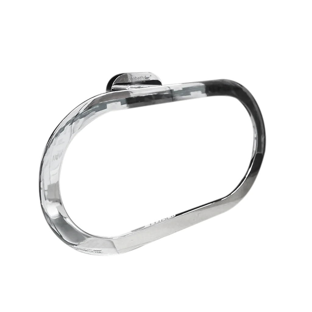 Toallero de Argolla para Baño Latón acabado Cromo Elipse