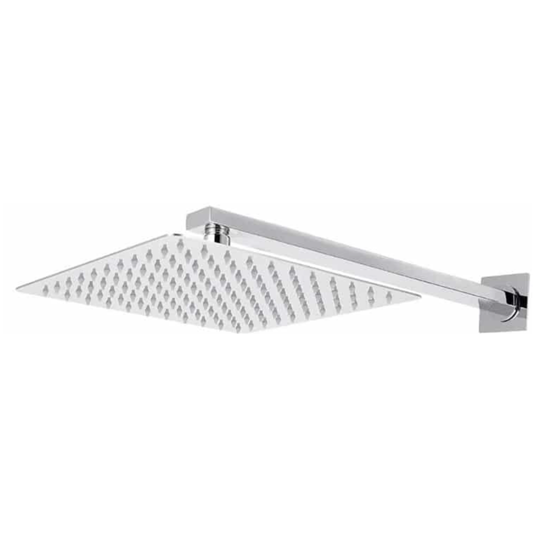 Regadera Row Cuadrada 25x25 cm con Brazo acabado Cromo Tecnobath TB40.902