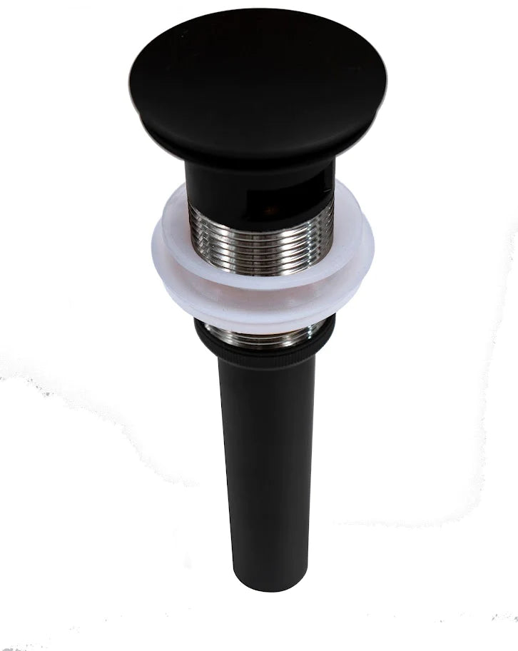 Contra Pop-Up para lavabo con rebosadero Negro Mate