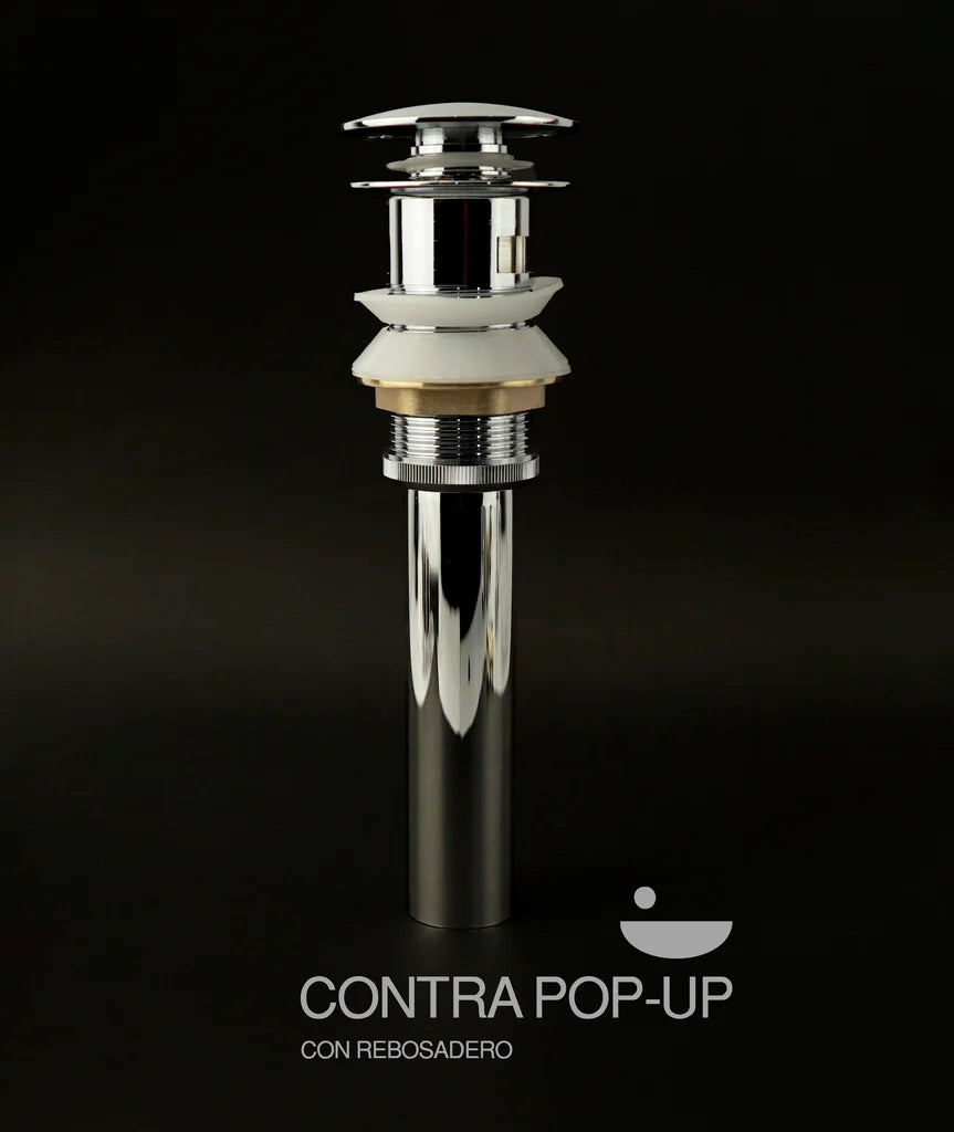 Contra Pop-Up para lavabo para Lavabo con Rebosadero acabado Cromo