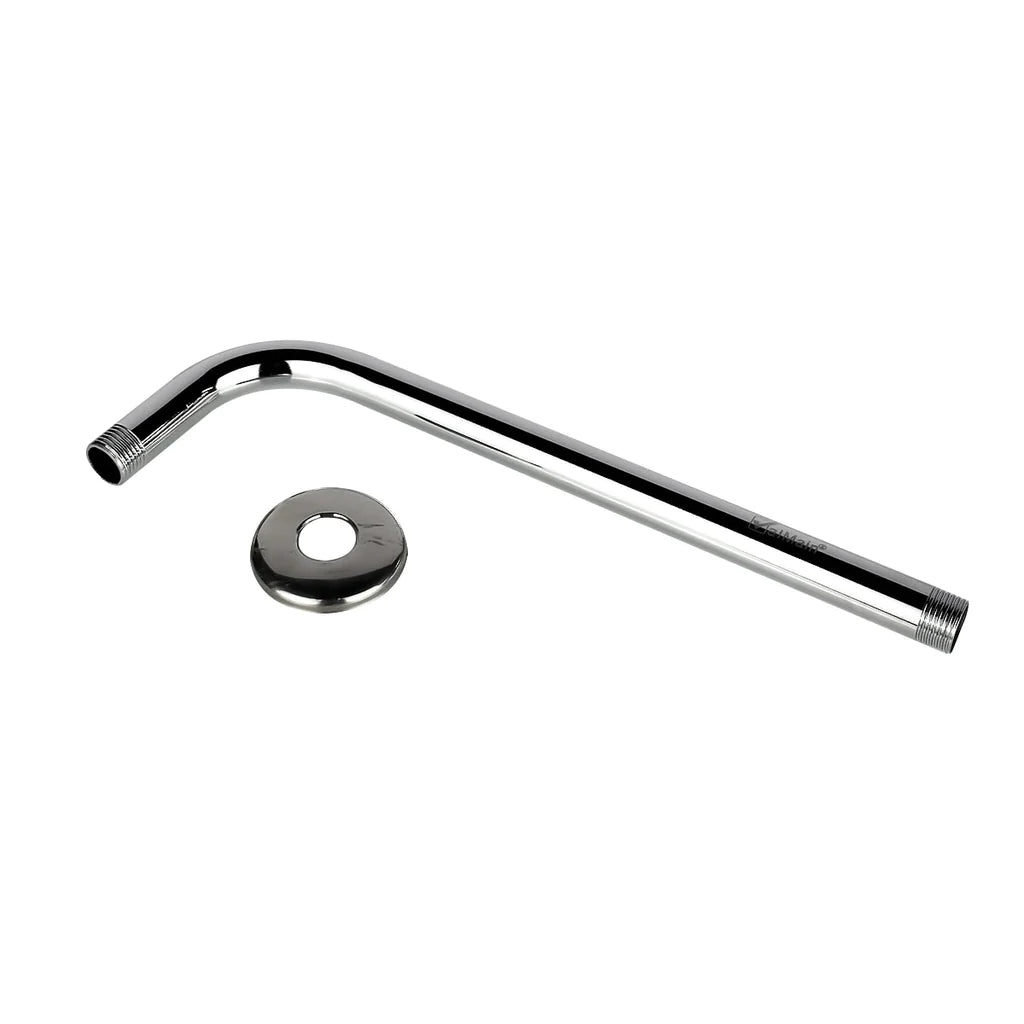 Brazo Redondo para Regadera a Pared de 30 cm con Chapetón Cromo