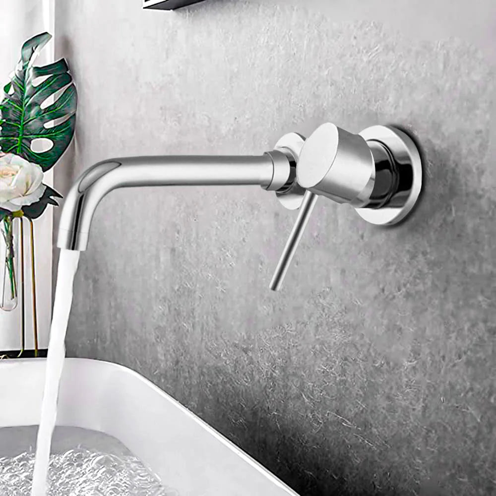 Monomando para Lavabo empotrado a Muro acabado Cromo