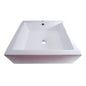 Lavabo Cerámico de Sobrecubierta con rebosadero 45x45x15 cm