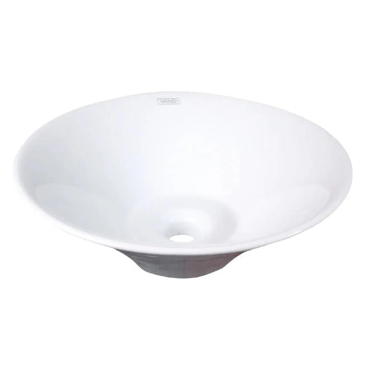 Lavabo cerámico de Sobrecubierta sin rebosadero Diametro 48x18 cm