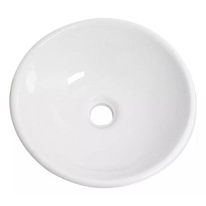 Lavabo Cerámico de Sobre Cubierta sin Rebosadero diámetro 32x15 cm
