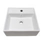 Lavabo Cerámico de Sobrecubierta con Rebosadero 41x41x15 cm