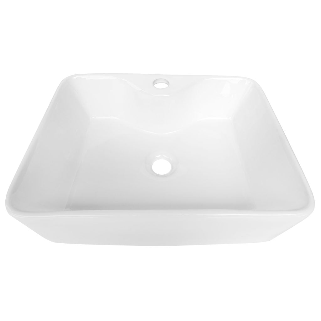 Lavabo Cerámico de Sobrecubierta sin rebosadero 48x37x13 cm