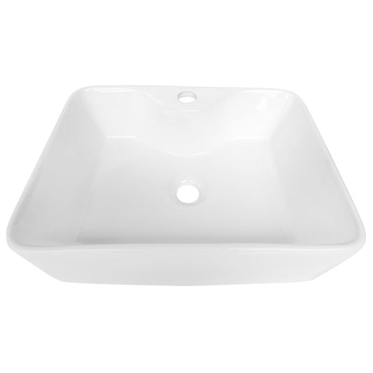 Lavabo Cerámico de Sobrecubierta sin rebosadero 48x37x13 cm
