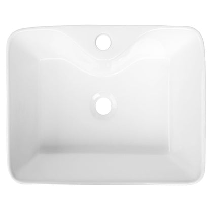 Lavabo Cerámico de Sobrecubierta sin rebosadero 48x37x13 cm