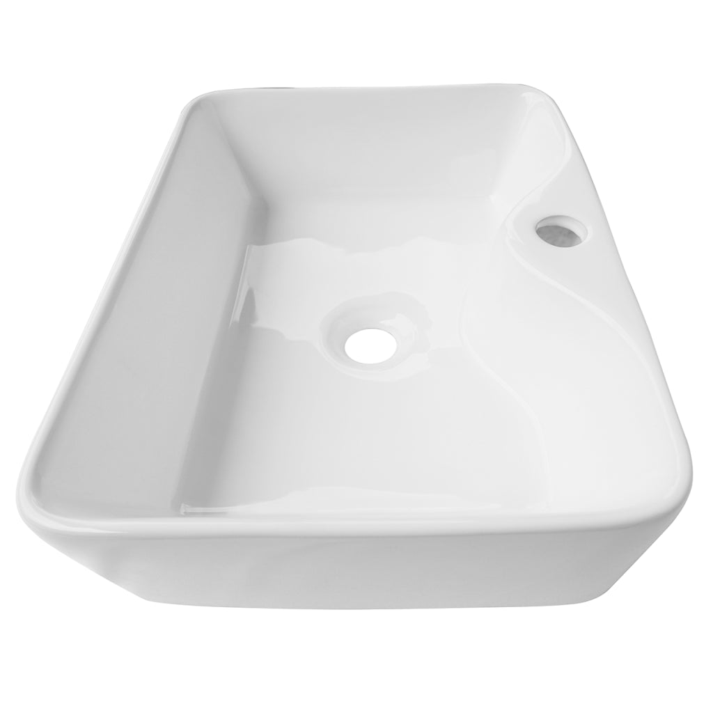 Lavabo Cerámico de Sobrecubierta sin rebosadero 48x37x13 cm