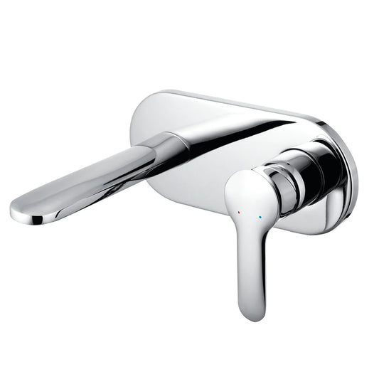 Monomando a Muro para Lavabo fabricado en Latón acabado Cromo. Incluye cuerpo empotrado