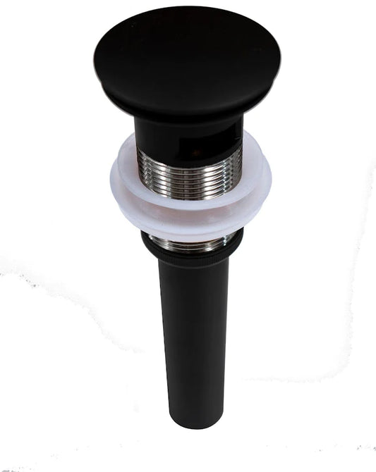 Contra Pop-Up para lavabo con rebosadero Negro Mate