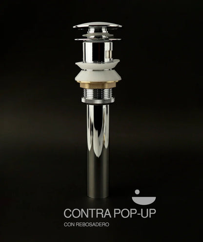 Contra Pop-Up para lavabo para Lavabo con Rebosadero acabado Cromo