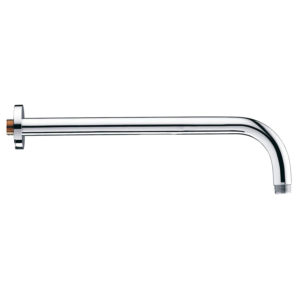 Brazo Redondo para Regadera a Pared de 30 cm con Chapetón Cromo