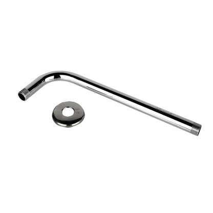 Brazo Redondo para Regadera a Pared de 30 cm con Chapetón Cromo
