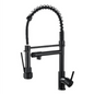 Monomando de Cocina con Rociador Flexible acabado Negro Mate